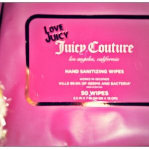 Juicy Couture hand sanitizing wipes